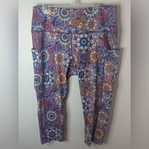 Raypose Pattern Cropped Leggings
